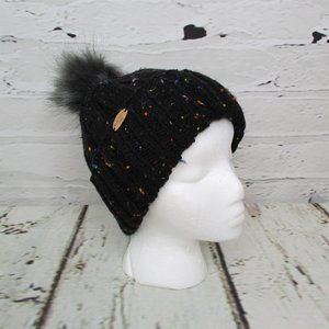 Duncan Street Designs Hand Knit Ribbed Confetti Hat with Pom Pom